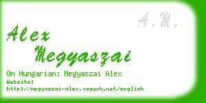 alex megyaszai business card